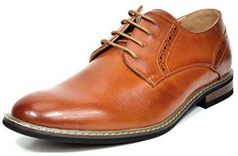 Bruno Marc Zapatos Vestir Hombre Derby Zapatos Oxfords Brogue Hombre Boda Trabajo Party,Size 44.5,Marrón,PRINCE-16