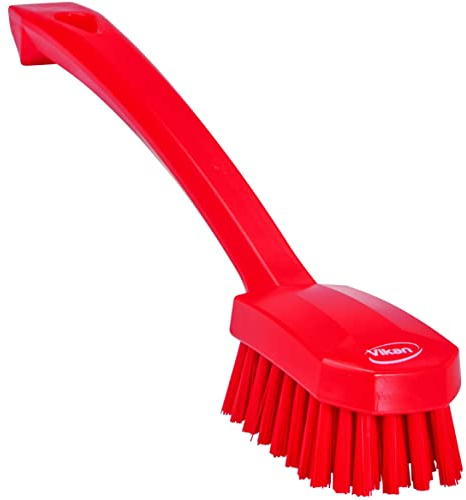 Vikan - Hygiène - Brosse à Vaisselle - Universelle - Fibres Moyennes - Rouge