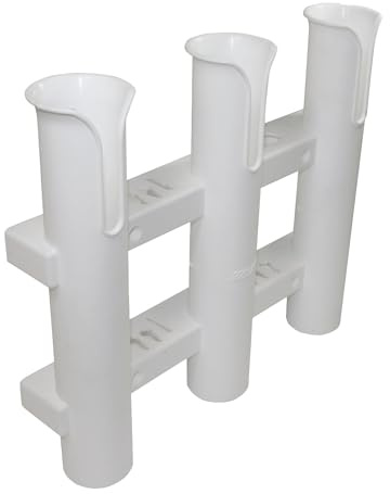SeaSense Support de canne à pêche à 3 étagères pour votre bateau, ponton, garage – Rangement pratique pour bâtons de pêche, pinces, couteaux à filet et autres équipements – Matériel de montage inclus,