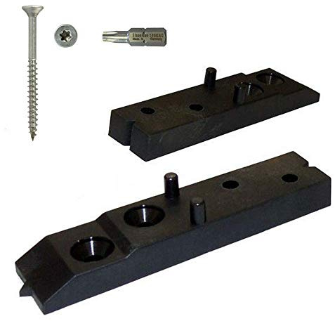 Terraza de fijación invisible en madera y construcciones de aluminio bajo para entablados incluidos Tornillos A2 – Espaciador.