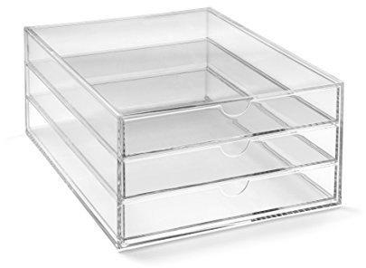 Osco A3TP Magazin mit 3 Schubladen aus klarem Acryl für Dokumente, 3259B, Durchsichtig