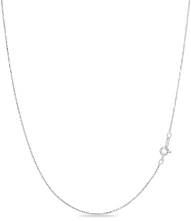 KEZEF 925 Kabel Sterling Silber Kette | 1,3 mm Silberkette für Damen | dünne und starke Kette mit ovalen Gliedern | hergestellt in Italien | Großartig für Anhänger oder Schichtung, 14 Inches | 35 cm,