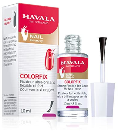 Mavala - Fixateur Colorfix Ultra-Brillant pour Vernis à Ongles - Top Coat Transparent Renforcé Acryl Dur et Flexible - Protection Durable contre l’Écaillement - 10ml