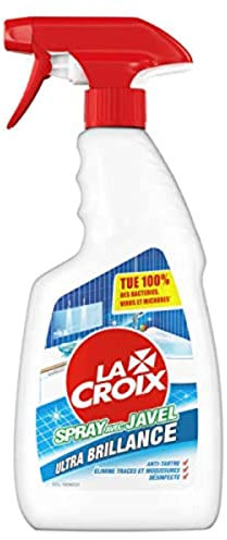 La Croix Spray salle de bain avec javel, anti-tartre, élimine traces et moisissures, désinfecte - Le pistolet de 500ml