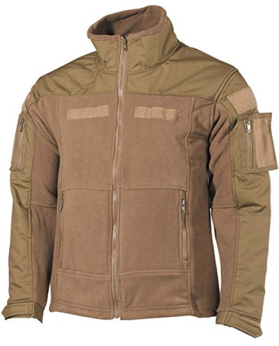 MFH Militärische Tarnungs-Feldjacke, 100% Polyester, Rip Stop Besatz, verstellbare Ärmel und Bund, YKK Reißverschlüsse (DE/NL/SE/PL, Alphanumerisch, L, Regular, Regular, coyote tan)