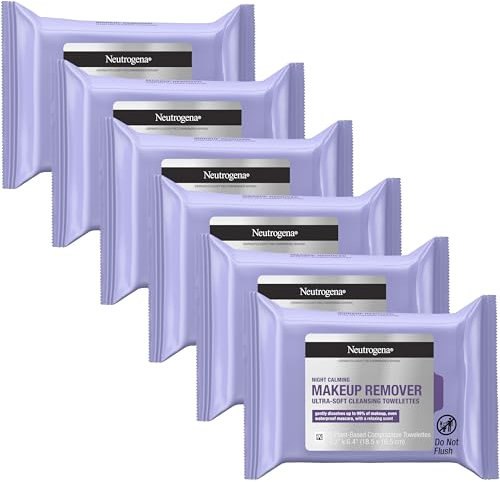 Neutrogena Make-Up Remover Cleansing Towelettes Night Calming 25 ea, Pack of 2, Night Calming