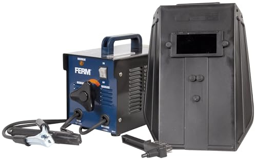 FERM Elektro-Schweißgerät - 55-160 Ampere - 2-4 mm - Thermischen Sicherung - Inkl. Schweißschild, Drahtbürste und Schlackenhammer