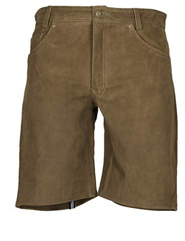 Hubertus Herren Jagdlederhose kurz 10451913 Oliv 315 Größe 54