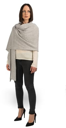 DALLE PIANE CASHMERE Stola Donna 100% Cashmere - Grigio