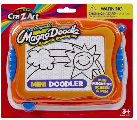 Cra-Z-Art MagnaDoodle Mini Doodler – Magnetic Drawing Board with Detachable Pen (Not Attached), Portable Kids Sketch Pad, Mess-Free Travel Art Toy for Ages 3+