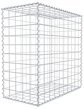 GABIONA - Gavión de 100 x 100 x 50 cm - Galvanizado y resistente a la intemperie - Cesta de gaviones robusta con malla de 10 x 10 cm