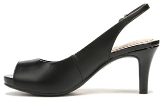 LifeStride Women's Teller Platform Pump,Black Smooth,7.5 M US