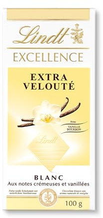 Lindt - Tablette EXCELLENCE Blanc Extra Velouté - Chocolat Blanc, 100g