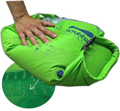 Scrubba Wash Bag 2.0 Sacchetto Lavatrice Portatile Borsa Sacco per Lavare Lavasciuga con Esclusivo Sistema Asse per Bucato Indispensabile Accessorio Camper Campeggio Escursione Viaggio Ovunque