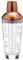 Bar Craft Cocktailshaker, mit Maßangaben und Cocktailrezepten, Glas, Edelstahl, Kupferfarben, 650 ml Kapazität, 12 x 17 x 22 cm, Braun/Transparent