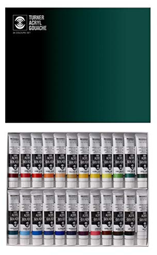 Turner Acrylic Gouache 20ml 24 Color Set (Japan Import)