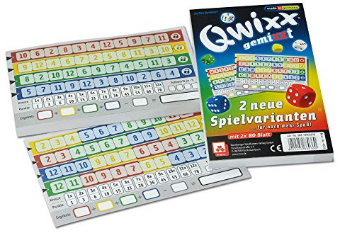 Carte Da Gioco Nuremberg 4033 - Qwixx Gemixxt - Nuovo Varianti Di Gioco, 2-Pz. Set Blocchi