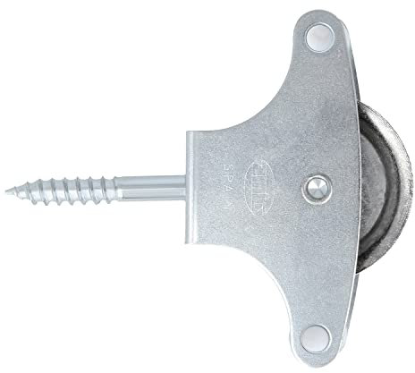 Amig - Polea de Acero con Roldana para Tendederos de Ropa ø 39 mm - Incluye Tornillo de Sujección y Guías - Fabricada de Acero