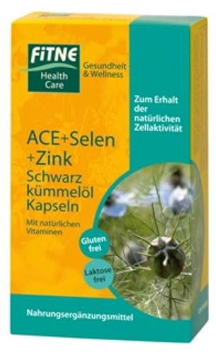 Fitne ACE + Selen + Zink Schwarzkümmelöl Kapseln 60 Stück