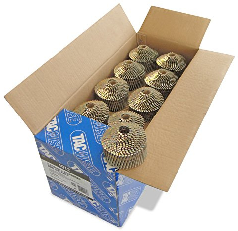 Tacwise 1012 Clous en Rouleau Galvanisés à Tête Conique de Type 2,1 / 50 mm, Pointe Diamant, Tige Annelée, Inclinés à 16°, Assemblée par Fil, Lot de 14.400