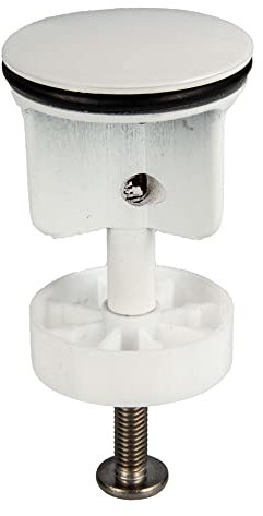 tecuro Universal Excenterstopfen Ablaufstopfen, Ø 40 mm, für 1 1/4 Zoll Ablaufventil, Weiß (RAL9016)