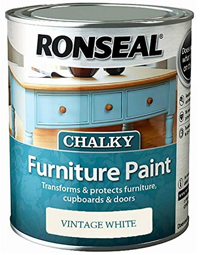 Ronseal Chalky Furniture Paint 750ml Vintage White