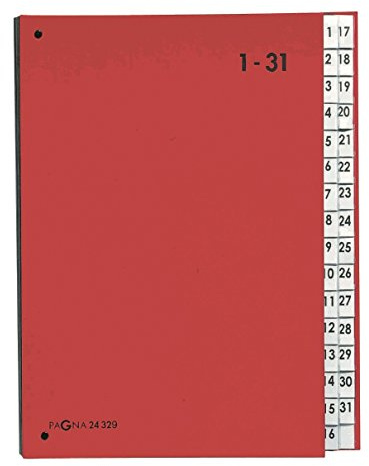 Pagna Pultordner Color (Pultmappe, 32 Fächer, 1-31) rot
