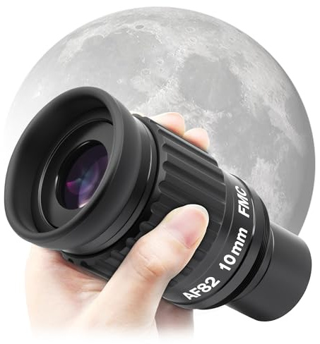 Astromania Teleskop Okular 1,25 Zoll, 10 mm Ultraweitwinkelokular mit Filtergewinde & Multi-Beschichtung, 82 Grad Wasserdicht & Beschlagsicher, UWA Okular für Teleskop Während Astronomischer