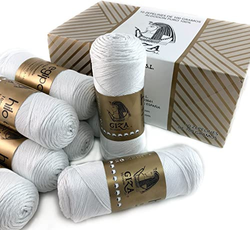 PRESENCIA - Hilo nº8 Zepelin, 100gr - Blanco 0001