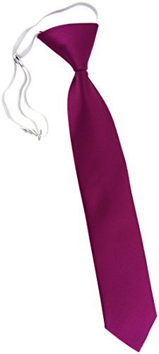 TigerTie - cravatte per bambini - magenta Uni - cravatta prebonded con elastico