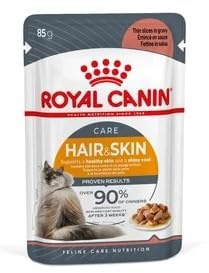Royal Canin Hair & Skin Care Adult Wet Cat Food in Gravy 12 x 85g