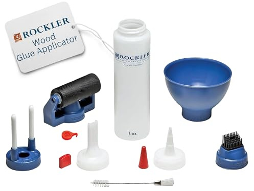 Rockler Wood Glue Applicator Set with Bottle, Brush & Glue Spout