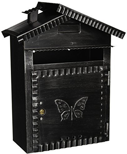 Vigor Blinky 27340-20 - Depósito Para Cartas Hierro Forjado, Shape Efecto Casetta Antiguo, 22X12X35