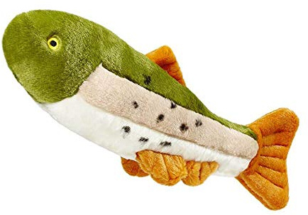 Fluff & Tuff Ruby Rainbow Trout Plush Dog Toy - 14