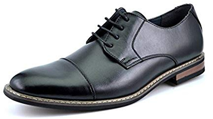 Bruno Marc Mens Oxfords Shoes, Men's Lace-ups Formal Dress Derby, Leather Shoes for Men in Smart Cacual Shoes for Walking, Parade, Brogues, Suit, Wedding,Size 10,Black,Prince-6
