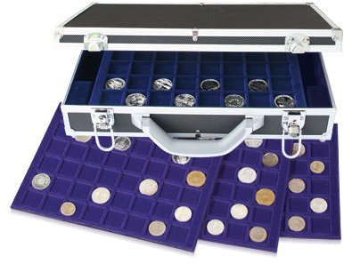 Münzen-Koffer schwarz Groß