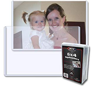 BCW 6x4 Topload Holder | 25 Pack | Rigid PVC Card Holder for Postcards & Photos | Premium Protection for 4x6 Photos, Trading Cards & Collectibles | Open Long Side Design