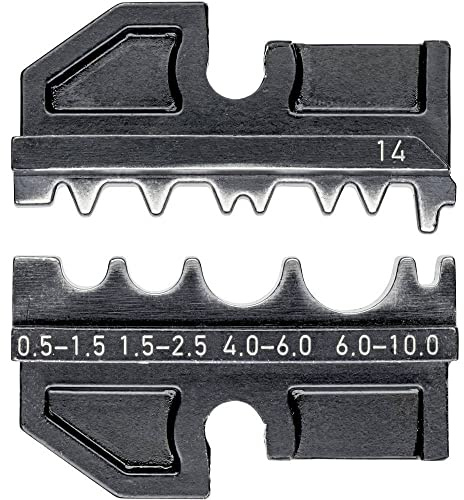 Knipex 97 49 14 Matrice a crimpare per connettori a crimpare non isolati, per connettori di giunzione non isolati, per raccordi a crimpare non isolati da 0,5 a 10 mm²