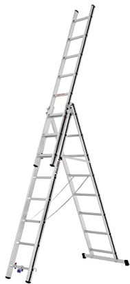 HYMER 7004724 ALU-PRO Mehrzweckleiter dreiteilig , 3x8 Sprossen
