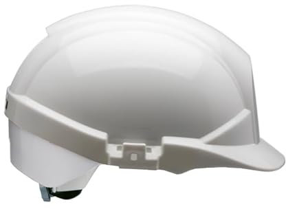 Centurion Safety Products – Reflex Safety Helmet – Full Peak Hard Hat with Flash Strip, White