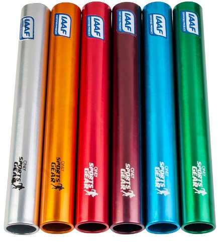Athletics Equipment Running Passover Relay Batons Set Of 6 Aluminium Senior