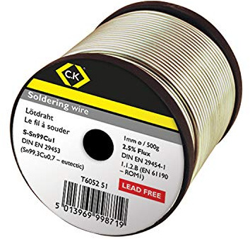 C.K T6052 51 - Soldadura, sin plomo, 500 g - 1,0 mm