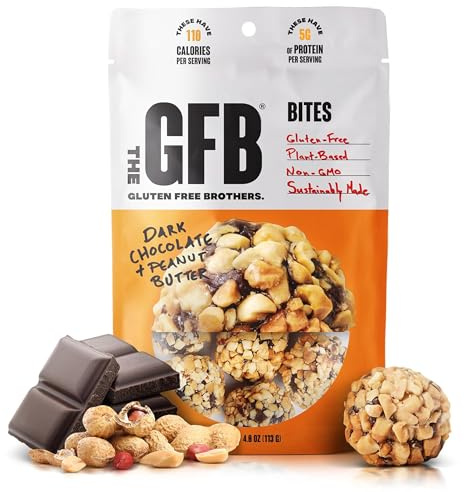 The GFB Gluten Free, Non-GMO High Protein Bites, Dark Chocolate Peanut Butter, 4 Ounce