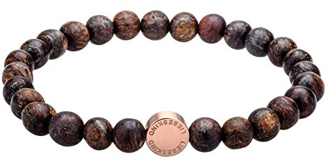 LIEBESKIND BERLIN Damen Beads Armband – Armschmuck aus Edelstahl und Halbedelsteinen - Schmuckstück und Talisman zugleich – elastisch, handgefertigt, modisch, vielseitig kombinierbar