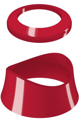 COMAP Kit de Personnalisation pour Tête Thermostatique SENSO - Rouge - R100087