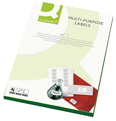 Q-Connect Multipurpose Copier Labels 70x37mm 24 Per Sheet White (2400 Pack) KF01133