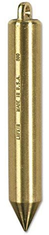Crescent Lufkin 20 oz. Inage Solid Brass Cylindrical Plumb Bob - TT590N , Black