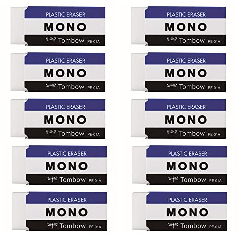 BooTool MONO PLASTIC ERASER 10piece pack [JAPAN Import] PE01