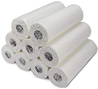 VIDIMA Ärztekrepp 59 cm x 50m, 2-lagig | 9 Rollen | hochwertig weiße Liegenabdeckung Liegenabdeckrollen | doppelschichtige perforierte Papierrolle 132 Abrissen | ideal für Krankenhäuser