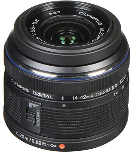 Olympus Obiettivo M.Zuiko Digital 14-42mm F3.5-5.6 II R, per fotocamere Micro Quattro Terzi (nero)